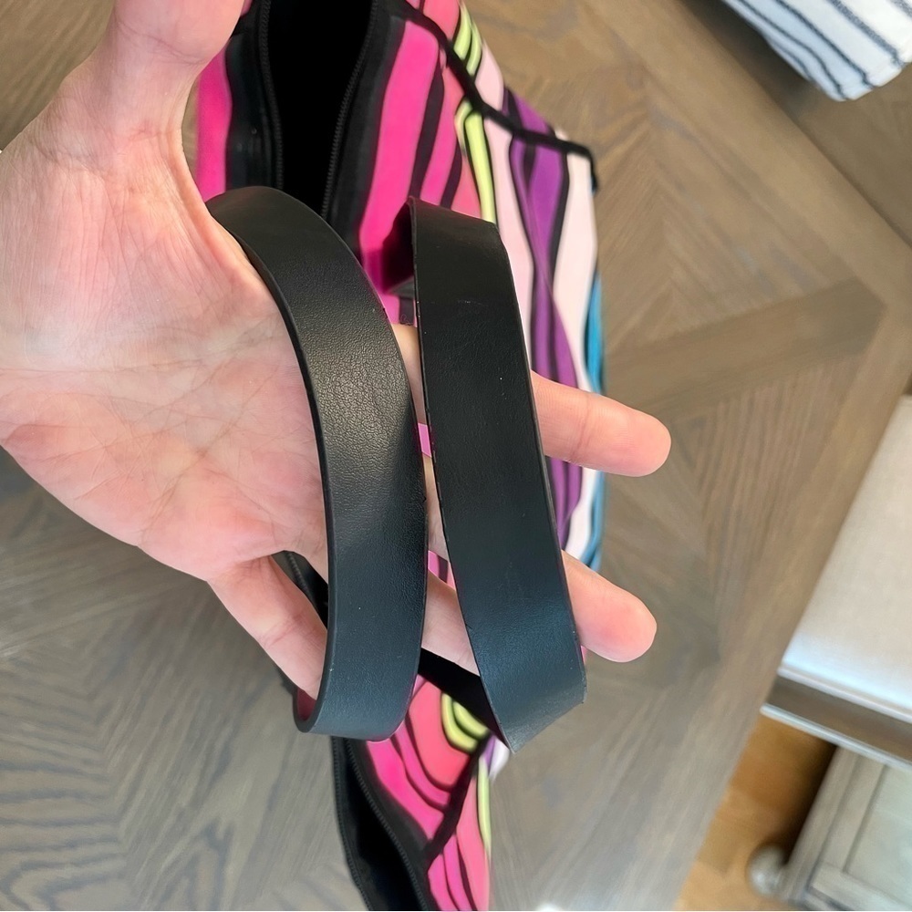 VICTORIA’S Secret Large Striped Rainbow Neon Tote Bag - Picture 8 of 11